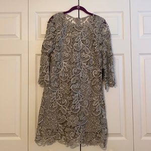 NWT Marina Silver Lace Dress